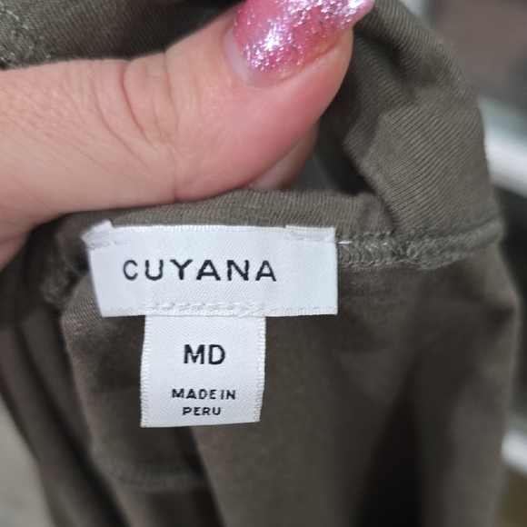 Cuyana Olive Green V-back Jumpsuit. Women's Size Med - Picture 9 of 9